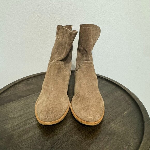 Splendid Women's Western Boots Pull On Mid Calf Suede Comfort Tan Size 9 - Picture 3 of 16